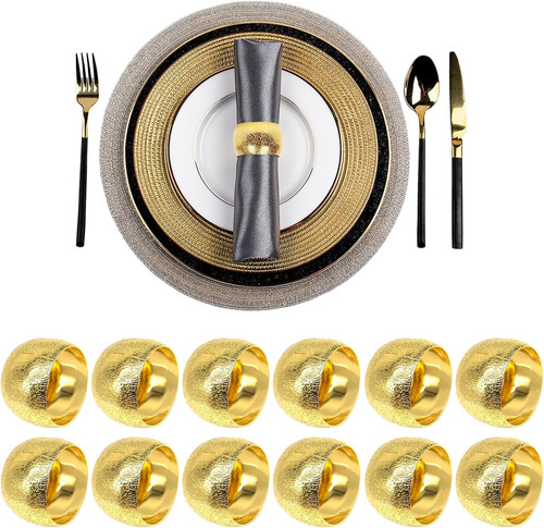 Serviettenringe gold 12 - serviettenringe,