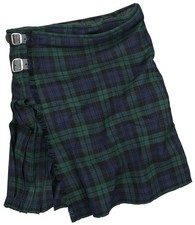 Black Premium by EMP Herren grün-blaues Kult Tartan Kilt größenverstellbar
