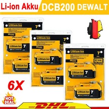 6x Akku 7,0 Ah 18V XR Li-Ion Batterie DCB182 Für DeWalt DCB205-2 DCB184 DCB200-2