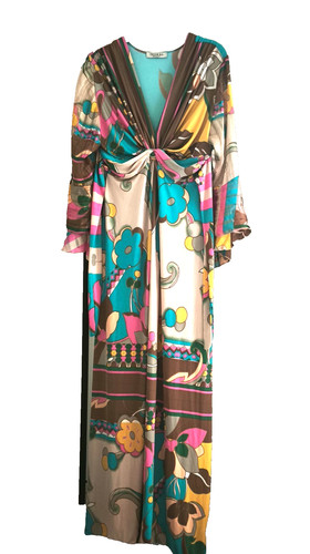 Trois maxi kleid lang retro - kleid,