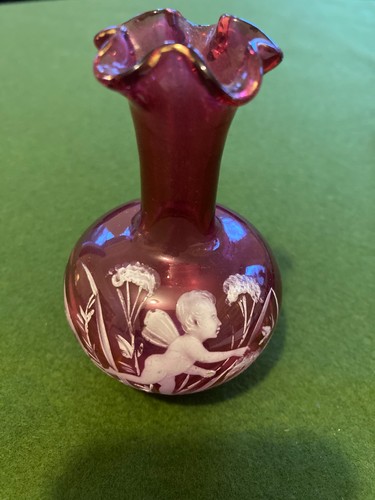 Klein mary gregory glas - klein, vase