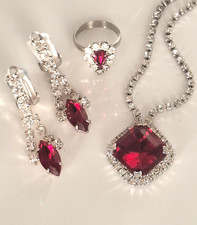 Kette ohrringe gablonz strass - gablonz,