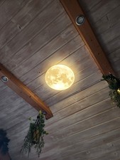 Trio Lunar Deckenleuchte mit Mondmotiv 40cm - Weiß (627514000)