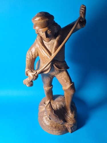 Große handgeschnitzte angler - handgeschnitzte,