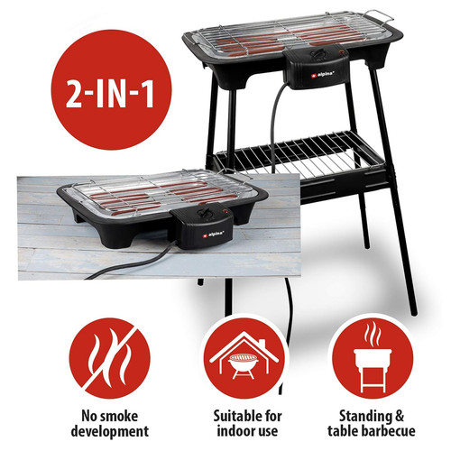 Tischgrill standgrill in 1 - tischgrill,