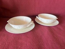 2 Villeroy & Boch Suppentasse mit Unterteller - Amado -Bone China Mettlach neuw.