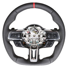 Ford Mustang Lenkrad Abgeflacht NEU Neu Beziehen 12 Uhr Markierung rot 58100