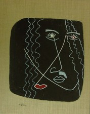 Michael Feicht (geb. 1959): "Lineare Komposition auf braunem Grund" Portrait