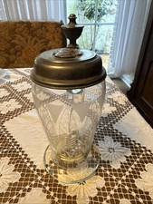 Antiker Bierkrug aus Zinn und Glas mit sehr schöner Verzierung Berliner Wappen!