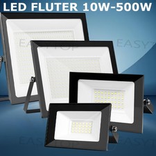 LED Strahler Außen Fluter 10W-500W Baustrahler Flutlicht 230V Scheinwerfer IP65