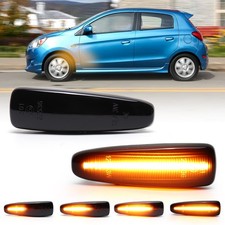 2x Schwarz Klar LED Blinker