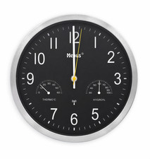 Mebus Funk Wanduhr Schwarz