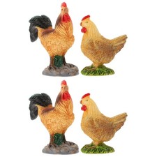 2 Pack Huhn Ornamente Hühnerfigur Gartendekoration Bauernhof-
