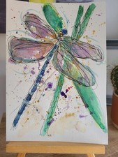 Libelle Aquarell und
