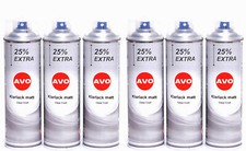 6x Schwarz Matt Glanz Klarlack