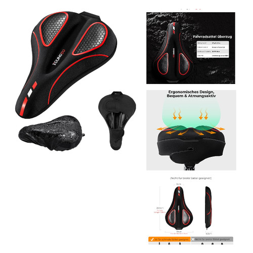 Fahrradsattel überzug rot - fahrradsattel,