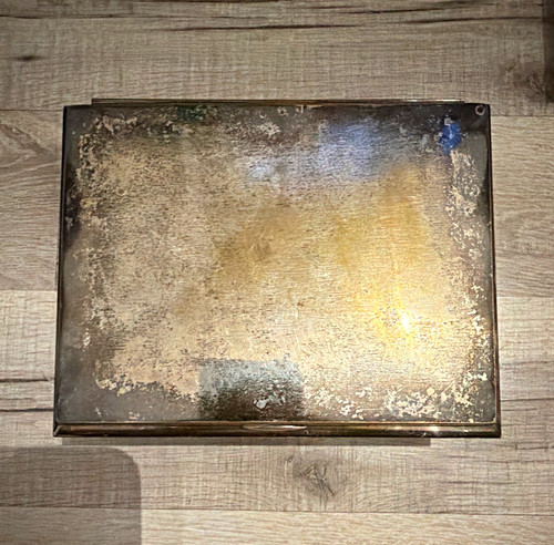 Antike zigarrenbox metall holz - antike,