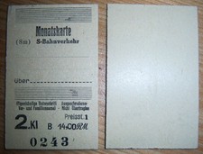 Bahnfahrkarte MONAT Berlin -