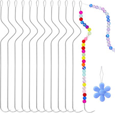 Gebogene Perlennadeln Edelstahl Set 12 Stück zum Auffädeln von Perlen