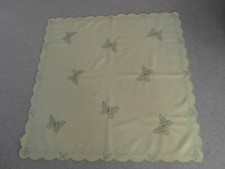 Tischdecke 84x84 cm 6 Sets 50x35 cm gelb m. grünen Schmetterlingen neu s. Bilder