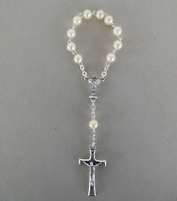 Rosenkranz cremefarbene Perlen