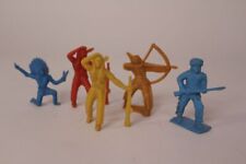 Tim Mee Plastic Indianer Blau Rot Gelb Kunststoff Aufstellfigur 70er Jahre RAR