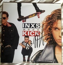 INXS "Kick" 1987 rare original double autographato M/M Vinyl LP gatef