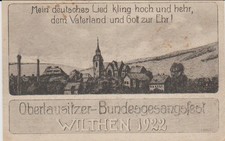 Ak Wilthen 1922 Oberlausitzer Bundesgesangfest Festbriefmarke Bautzen Kirschau
