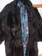 Nerz Jacke mit Swakara, schwarz, Pachwork Design, Gr 40, in style