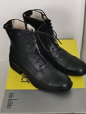 Felix Bühler Reitstiefeletten Reitschuhe Leder schwarz Neu, Größe 35 NP 159 Euro