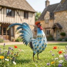 Outsunny Hahn-Gartenstatue