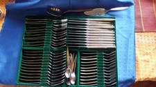 Fürst Fürosil 18/8 vergoldet für 12 Personen 62 teilig Besteck