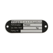 Typenschild Vespa GmbH