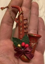 Saxophone Ornament, Musical Instrument Christmas Christmas Tree Ornament
