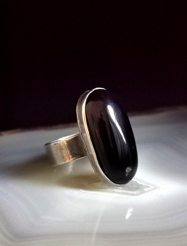 Ring silber 925 - silber, schwarzer