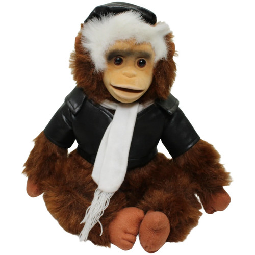 Großer affe mit lederjacke - großer,