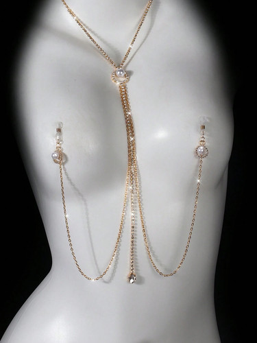 Elegante körperkette mit - elegante,