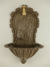 Wandbrunnen Ausgußbecken Gusseisen Gartenbrunnen braun Höhe 60cm