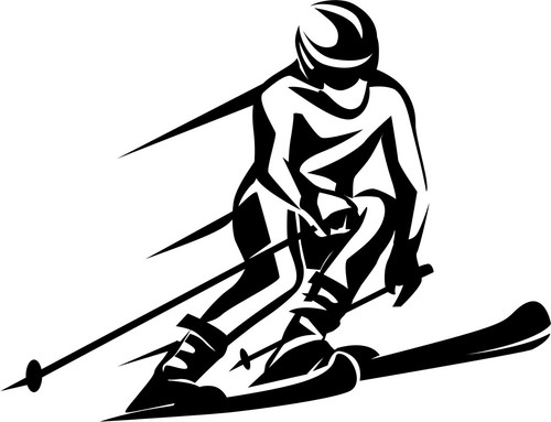 Autoaufkleber ski 097 sticker - ski,