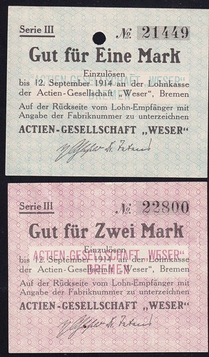 Bremen 2 mark 1914 - 2x, +