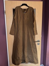 leonardo carbone Kleid Tunika Mittelalter Larp Reenactment Braun Beige M 38/40