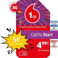 Vodafone Prepaid CallYa Start|1 GB |5 EUR Startguthaben |ohne Vertrag|5G-Netz
