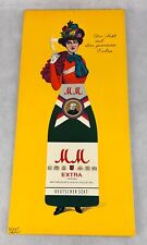 PAPP-AUFSTELLER MM SEKT HERBERT LEUPIN SIGNIERT 50ER JAHRE GROß SEHR SELTEN TOP!