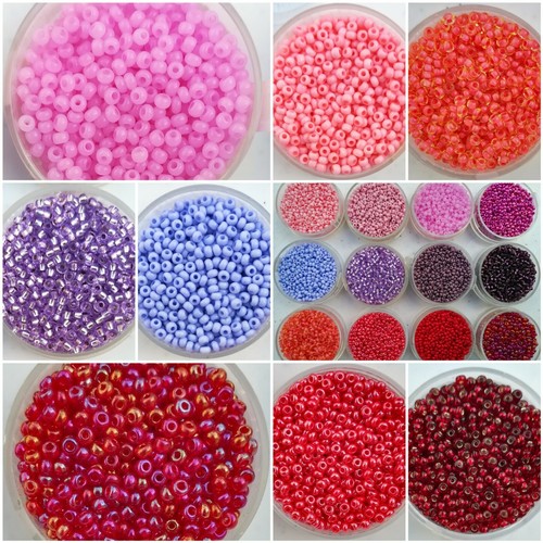 Rocailles rosa lila rot - rocailles, 2,6