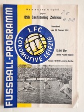 1. FC Lok Leipzig - Sachsenring Zwickau Programmheft 23.02.1974 DDR-Oberliga