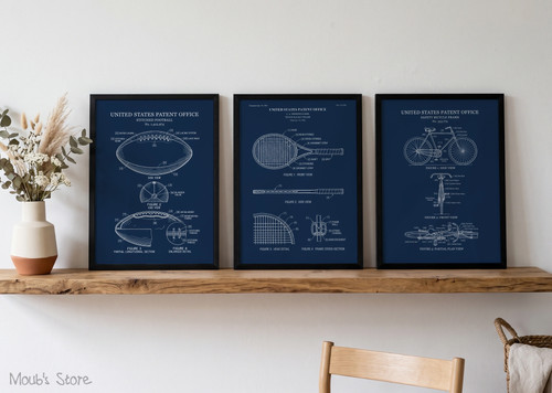 Sport patent poster set - sport, a4
