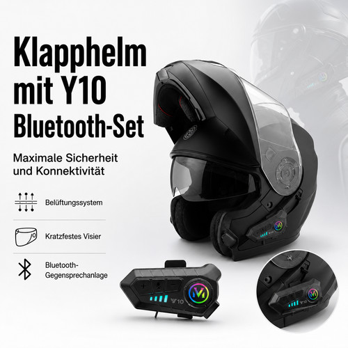 Bluetooth headset klapphelm - headset,