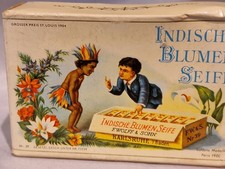 Indische Blumenseife antik in alter Schachtel vintage Wolff & sohn Karlsruhe