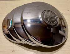 4x VW VOLKSWAGEN KÄFER T1 T2 T3 RADKAPPEN BLENDEN CHROM 255mm HR SATZ 83