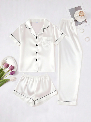 Teiliges damen pyjama set - 3,